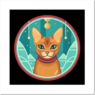 Abyssinian Cat Xmas Ornament, Love Cats Posters and Art